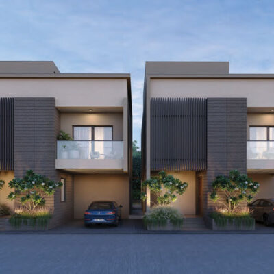 Landscaped walking trails surrounded by greenery at Riviera Uno Villas