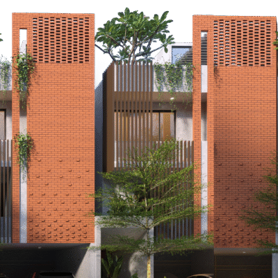 Gated lush tropical villa community entrance at Atmos Tropicalwoods, Yelahanka Bangalore