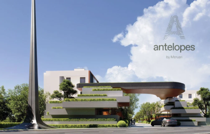 Merusri Antelopes main elevation — luxury G+2 villa exterior in Devanahalli, North Bangalore